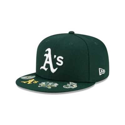 Oakland Athletics Gorra | New Era MLB Visor Hit 59fifty Fitted Cap Mexico - Verdes